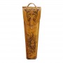 Мангал сборный из нержавеющей стали с декоративными наконечниками из латуни в чехле из натуральной кожи