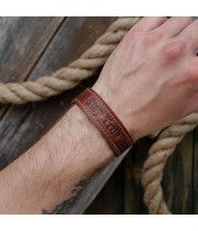 Кожаный браслет на руку "Архангельск"