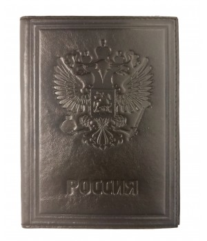 Обложка для автодокументов «Россия». Цвет коричневый