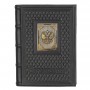 Ежедневник А5 «Герб РФ» с накладкой покрытой золотом 999 пробы