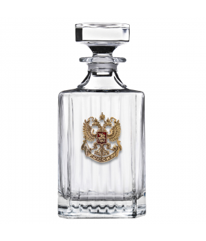 Набор 3 стопки Патрон "Герб РФ",Штоф "Timeless" накл. "Герб,эмаль"в черной под.коробке Набор 3 стопки Патрон "Герб РФ",Штоф "Timeless" накл. "Герб,эмаль"в черной под.коробке