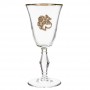 Набор бокалов для вина/шампанского "Ретро" с накладкой "Овен" в упаковке пейсли, ложемент золотистый шелк, накладка золото пластик с гравировкой