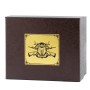 Бокал для коньяка 420 мл Три Медведя в подарочной коробке (пейсли) с накладкой Герб охотника