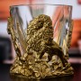 Бокал для ВИСКИ ручная работа Львы в подарочной упаковке