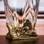 Бокал для ВИСКИ ручная работа охота на кабана в подарочной упаковке