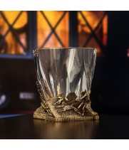 Бокал для ВИСКИ ручная работа охота на кабана в подарочной упаковке