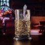 Подстаканник ручной работы С Юбилеем 60 лет в черной подарочной упаковке