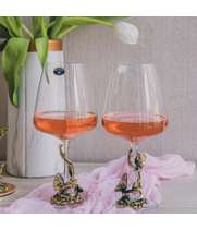 Подарочный набор из 2 бокалов для вина "Бабочки" в картонной коробке