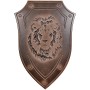 Деревянный щит для шампуров "Лев" с шампурами "Лев"