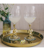 Подарочный набор из 2 бокалов для вина "Орхидея" в картонной коробке