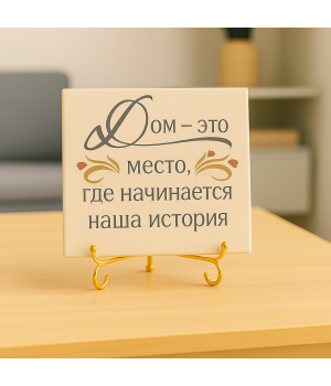 Плитка подарочная "Дом - это место..." в подарочной коробке