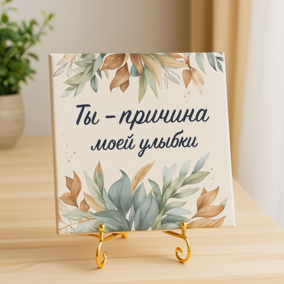Плитка подарочная "Ты - причина моей улыбки" в подарочной коробке