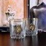 Набор бокалов для виски Карат ( 2 шт.) с накладкой "Лев и Львица Роял" в подарочной коробке