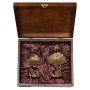 Набор 2 бокала для коньяка "Охота на Кабана" и "Охота на Медведя", в шкатулке из массива