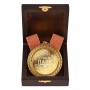 Медаль подарочная "Самому лучшему папе на свете" в деревянной шкатулке
