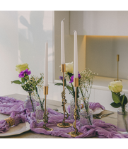 Подарочный набор из 3 подсвечников "Ирис" в подарочной коробке