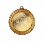 Медаль подарочная "Самой лучшей маме на свете" в деревянной шкатулке