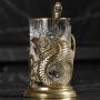 Подстаканник ручной работы "Змея", в шкатулке из массива