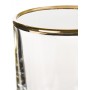 Набор из 6-ти рюмок для водки с золотой обводкой с накладкой "Тигр" латунь, упаковка пейсли, ложемен