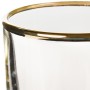 Набор рюмок для водки (6 шт.) с золотой обводкой, накладка "Водолей" в картонной коробке