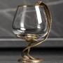 Бокал для коньяка "Змея", в шкатулке из массива