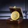 Медаль подарочная "За взятие юбилея 50 лет" в деревянной шкатулке