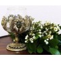 Бокал для коньяка с искусственным камнем (Янтарь зеленый) в подарочной коробке
