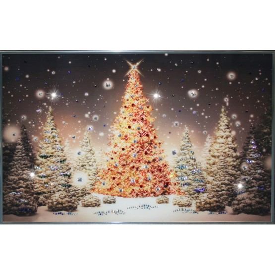 Картина "Новогодняя елка" Swarovski