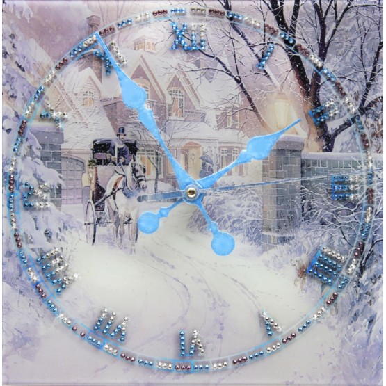 Часы "Зимняя дорога" Swarovski