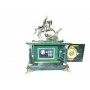 Часы-сейф "Георгий-Победоносец" из зеленого мрамора 
