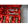 Шампура из мрамора с чарками и с ножом дамасской стали Ш 012