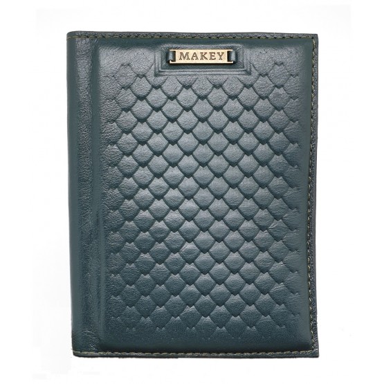 *Обложка для автодокументов «Fleur». Цвет зеленый