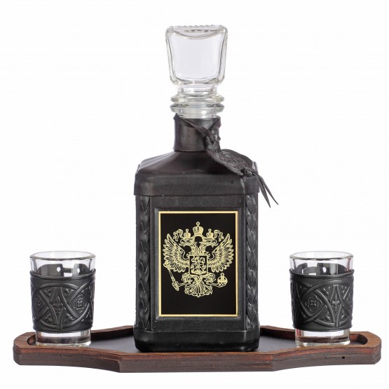 Графин «Герб» с накладкой из стали Графин «Герб» с накладкой из стали