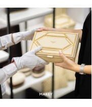 Шкатулка большая прямоугольная «Deco». Цвет молочный