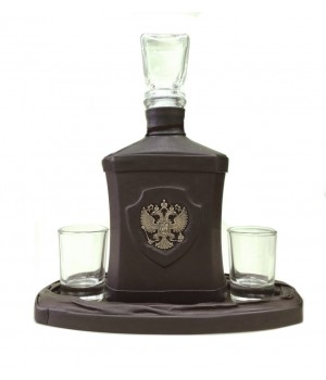 Графин декоративный «Литой герб РФ». Цвет коричневый Графин декоративный «Литой герб РФ». Цвет коричневый