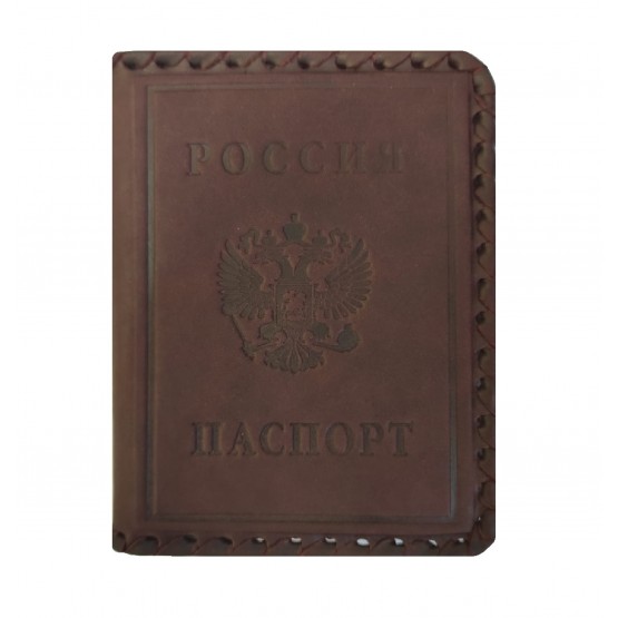 Обложка на паспорт «Герб». Цвет коричневый