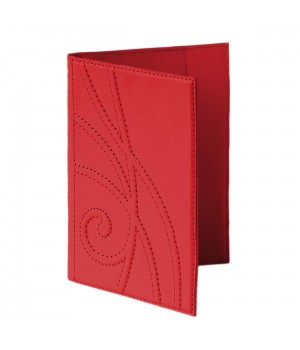 Обложка на паспорт «Ар-Нуво». Цвет красный