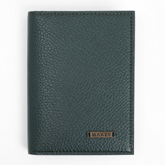 Обложка для паспорта с карманами «Классика». Цвет зелёный