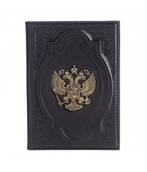 Обложка для паспорта «Держава» с латунным орлом