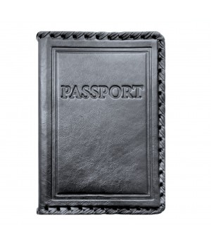 Обложка на паспорт «Passport». Цвет черный