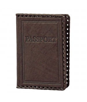 Обложка на паспорт «Passport». Цвет коричневый