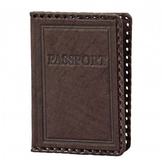 Обложка на паспорт «Passport». Цвет коричневый