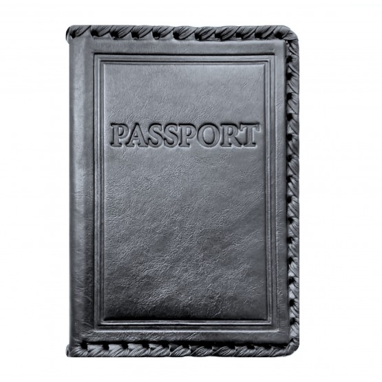 Обложка на паспорт «Passport». Цвет черный
