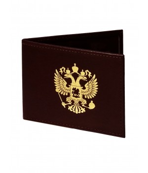 Обложка для удостоверения «Золотой Герб». Цвет бордо