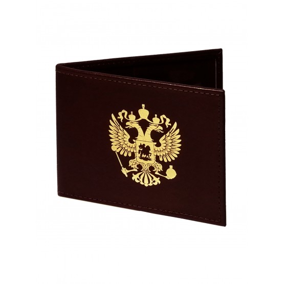 Обложка для удостоверения «Золотой Герб». Цвет бордо