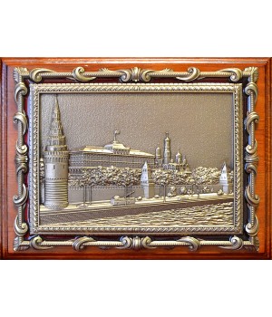 Плакетка с видом Москвы "Кремлёвская набережная" в подарочной упаковке