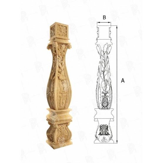 Резной столб РС-014