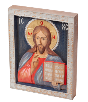 Резная икона "Иисус Христос"