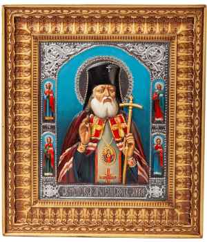 Резная икона "Святитель Лука"