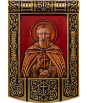 Резная икона "Сергий Радонежский "